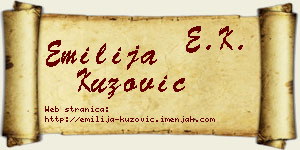 Emilija Kuzović vizit kartica